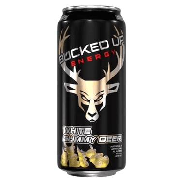 Bucked Up Energy Drink, White Gummy Deer