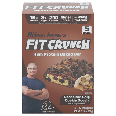 Fit Crunch Chocolate Chip Cookie Dough Protein Bar