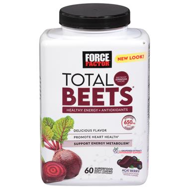 Force Factor Total Beets, Acai Berry, Chews, 60 Count