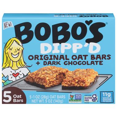 Bobo's Dipp'd Oat Bars, Original Oat Bars & Dark Chocolate