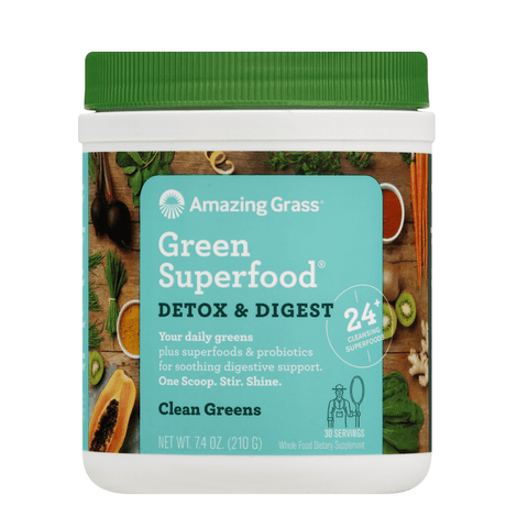 Amazing Grass Detox & Digest Clean Greens Green Superfood - 7.4 Ounce