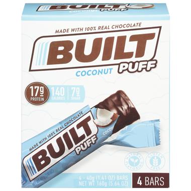 BUILT Bar Puffs, Coconut Marshmallow