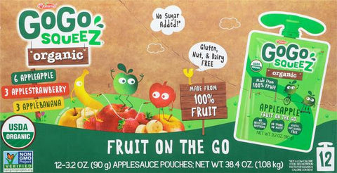 GoGo Squeeze Organic, Assorted Pack