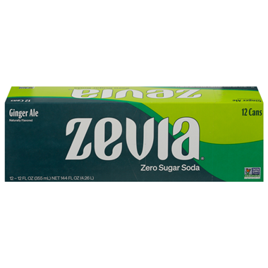 Zevia Zero Calorie Ginger Ale 12 Pack - 12 Ounce