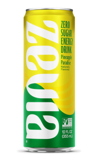 Zevia Zero Calorie Pineapple Paradise Energy Drink