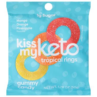 Kiss My Keto Gummy Candy, Tropical Rings