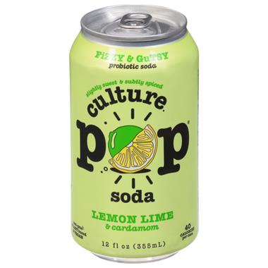 Culture Pop Probiotic Soda, Lemon Lime & Cardamom