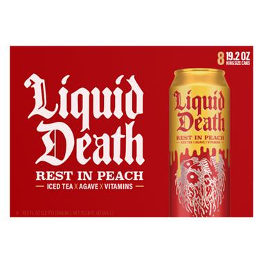 Liquid Death, Iced Tea, Rest In Peach