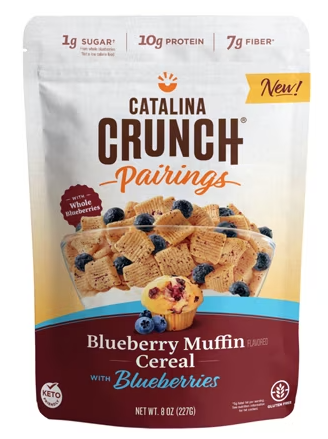 Catalina Crunch Pairings, Blueberry Muffin Cereal with Blueberries