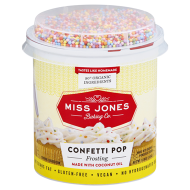 Miss Jones Organic Confetti Pop Frosting - 11.98 Ounce