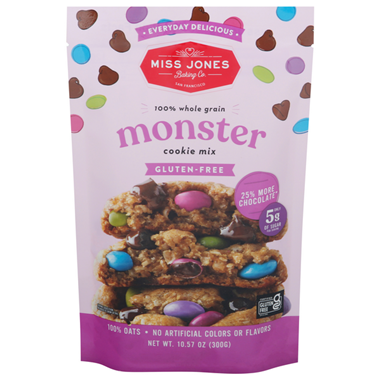 Miss Jones Whole Grain Monster Cookie Mix, Gluten Free - 10.57 Ounce