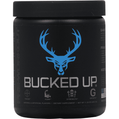 Bucked Up Pre-Workout Supplement, Blue Raspberry