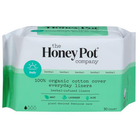 The Honey Pot Organic Everyday Liners, Herbal-Infused
