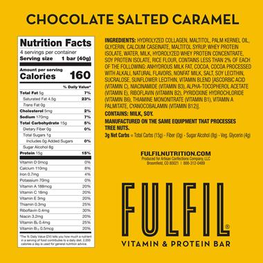 Fulfil Chocolate Salted Caramel Vitamin and Protein Bar