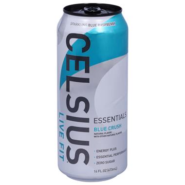 Celsius Essentials Energy Drink Blue Crush, Sparkling