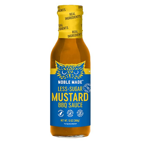Noble Made Less-Sugar Mustard BBQ Cooking & Dipping Sauce - 12 Ounce