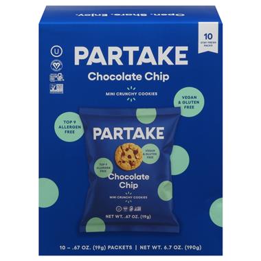 Partake Mini Chocolate Chip Crunchy Cookies Multipack