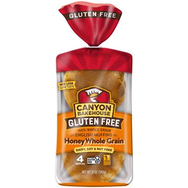 Canyon Bakehouse Gluten Free Honey Whole Grain English Muffins
