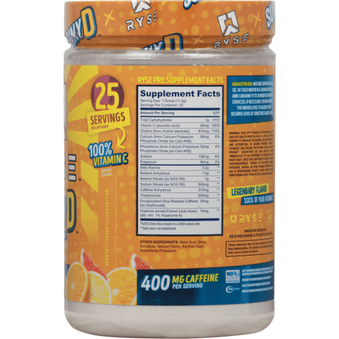 RYSE Sunny D Tangy Original Pre-Workout
