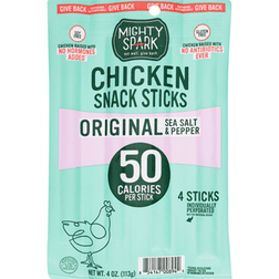 Mighty Spark Chicken Snack Sticks, Sea Salt & Pepper - 4 Ounce