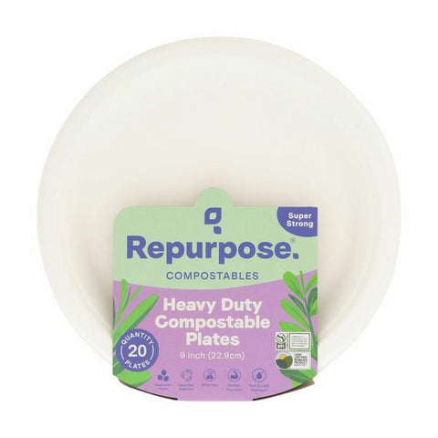 Repurpose Compostable Plates, 9" Heavy Duty