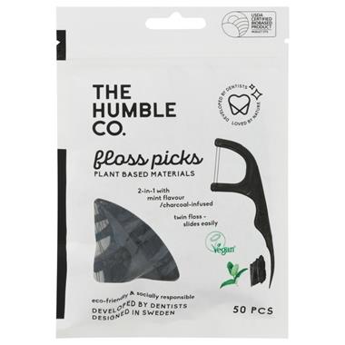Humble Floss Picks, Charcoal Mint