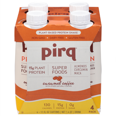 Pirq Protein Shake, Caramel Coffee, Plant-Based