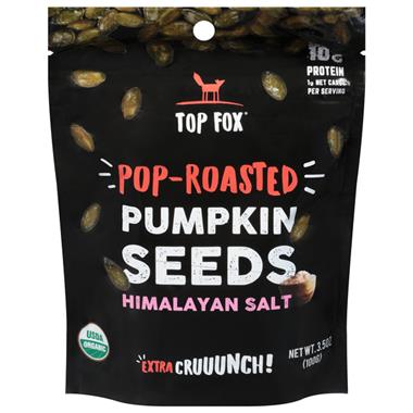 Top Fox Pop Roasted Pumpkin Seeds, Himalayan Salt