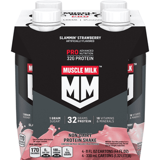 Muscle Milk Pro Series Non-Dairy Protein Shake Slammin' Strawberry - 44 Ounce