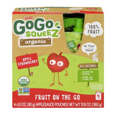 GoGo Squeeze Organic, Apple Strawberry