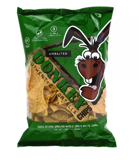Donkey Authentic Tortilla Chips Unsalted