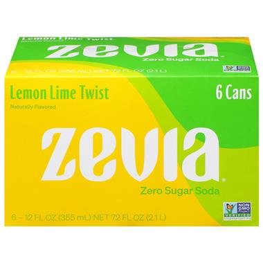 Zevia Zero Calorie Lemon Lime Twist Soda