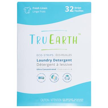 Tru Earth Eco-Strips Laundry Detergent, Ultra Concentrated, He, Fresh Linen