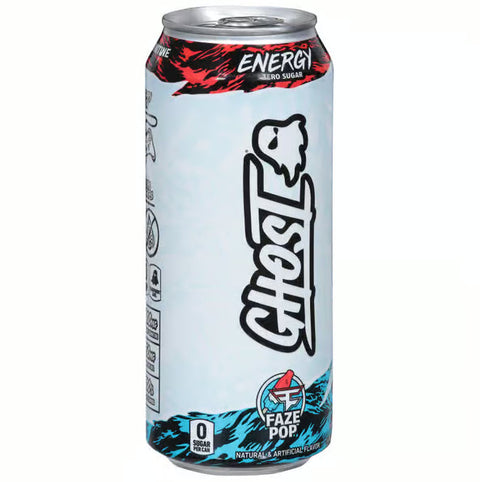 Ghost Energy Drink, Zero Sugar, Faze Pop