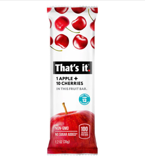 That's It 1 Apple + 10 Cherries Fruit Bar