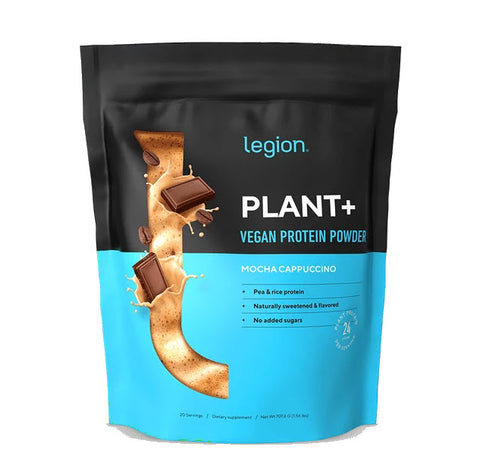 Legion Plant+ All Natural Plant Protein Powder, Mocha Cappuccino, 20 Servings