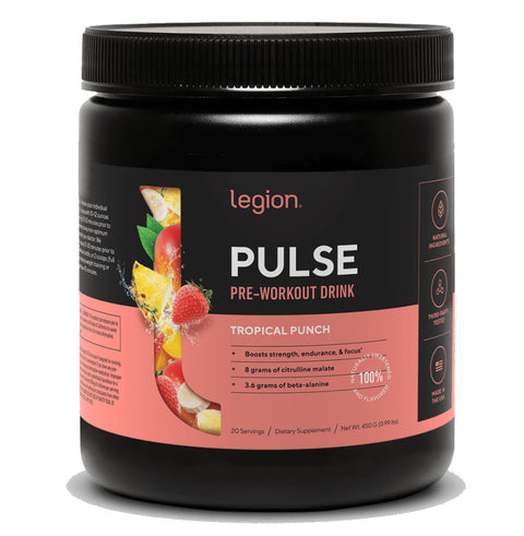 Legion, Pulse Stim-Free Pre-Workout, Tropical Punch - 20 Servings