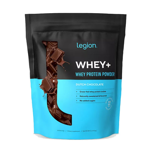 Legion Whey+ Whey Isolate Protein Powder, Dutch Chocolate, 30 Servings