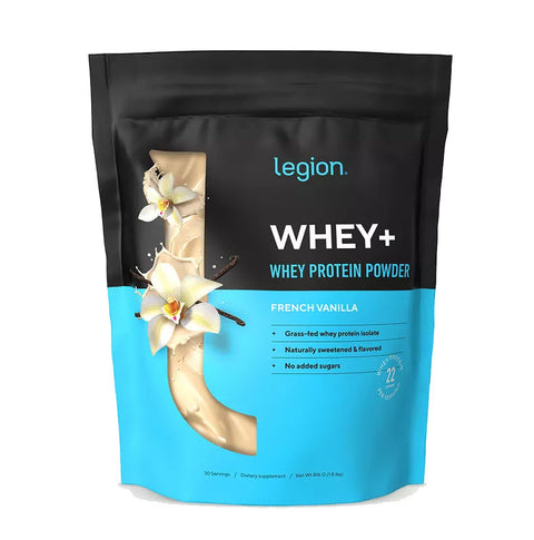 Legion Whey+ Whey Isolate Protein Powder, French Vanilla, 30 Servings