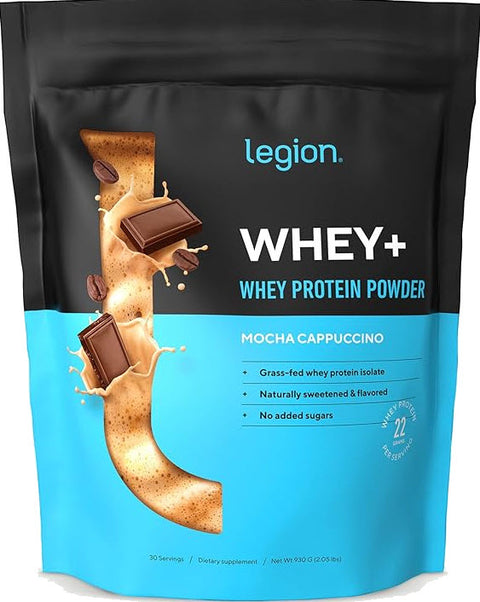 Legion Whey+ Whey Isolate Protein Powder, Mocha Cappuccino, 30 Servings