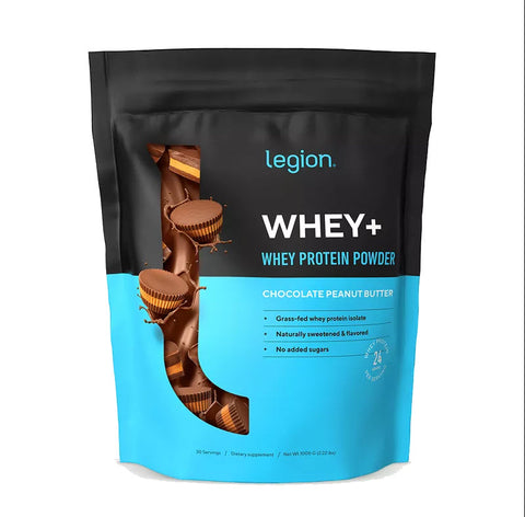 Legion Whey+ Whey Isolate Protein Powder, Chocolate Peanut Butter, 30 Servings