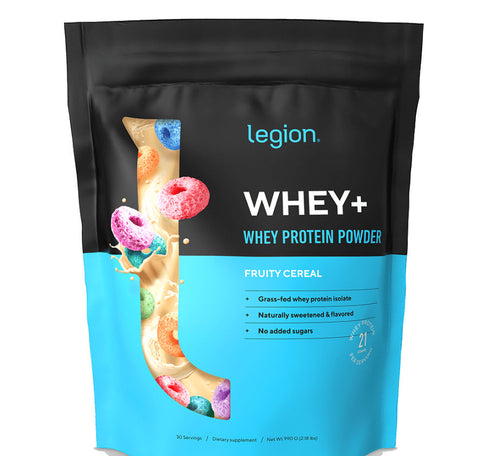 Legion Whey+ Whey Isolate Protein Powder, Fruity Cereal, 30 Servings