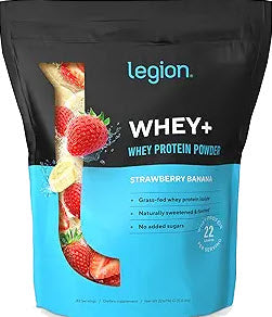 Legion Whey+ Whey Isolate Protein Powder, Strawberry Banana, 30 Servings