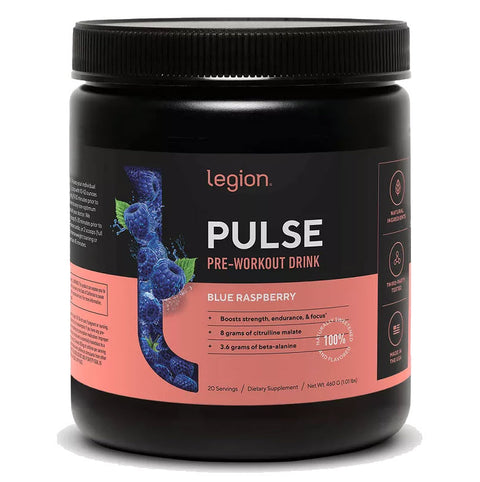 Legion, Pulse Pre-Workout with Caffeine, Blue Raspberry, 20 Servings