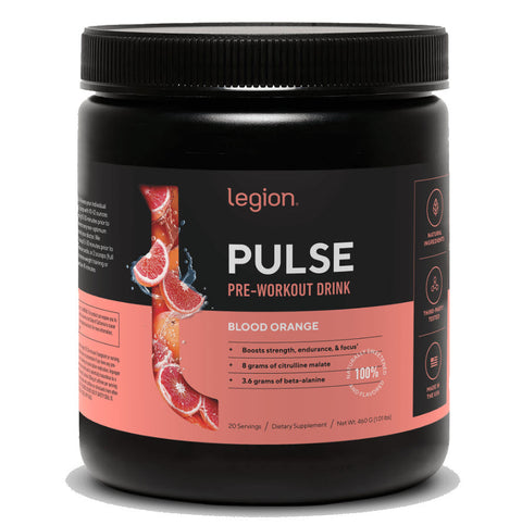 Legion, Pulse Pre-Workout with Caffeine, Blood Orange, 20 Servings