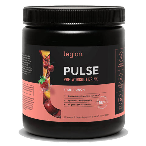 Legion, Pulse Pre-Workout with Caffeine, Fruit Punch, 20 Servings