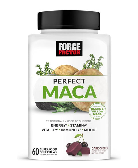 Force Factor, Perfect Maca, Dark Cherry Soft Chew, 60 Count