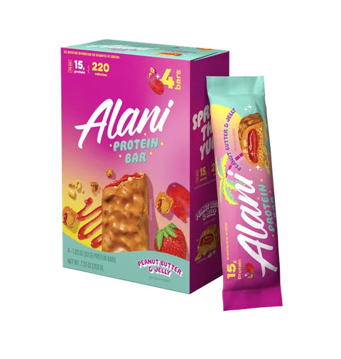 Alani Nu Protein Bar, Peanut Butter & Jelly, 4 Pack