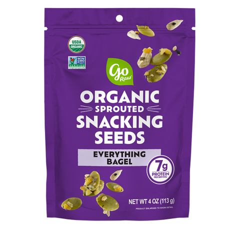 Go Raw Organic Sprouted Snacking Seeds, Everything Bagel
