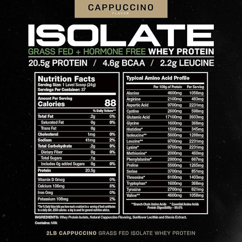 Muscle Feast, Whey Isolate, Cappuccino